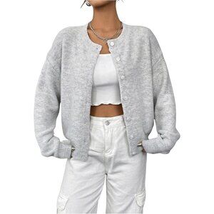 Women's Knit Cardigan Open Front Casual Sweater Fall Trendy Plus Size
